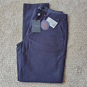 Ted Baker London Classic Fit Brushed Trouser Navy